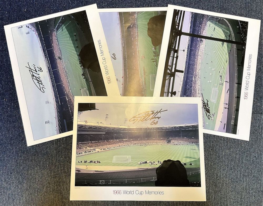 Lot 640: SIR GEOFF HURST 4 signed 14X18 rare 1966...