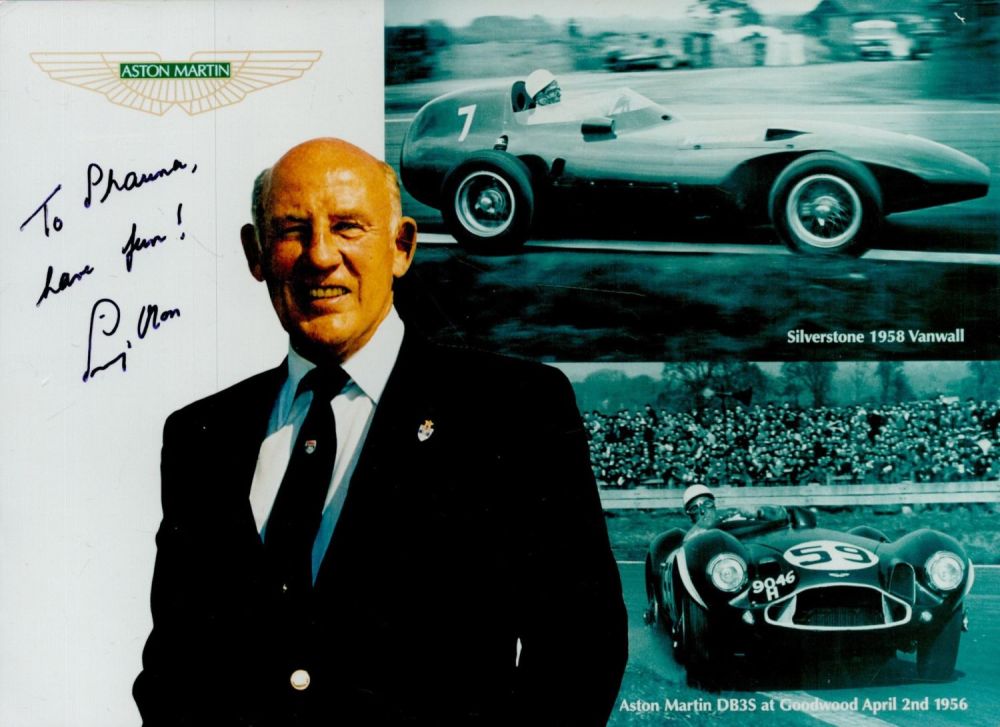 Lot 657: Stirling Moss Late Great British F1 Driver 8x6...