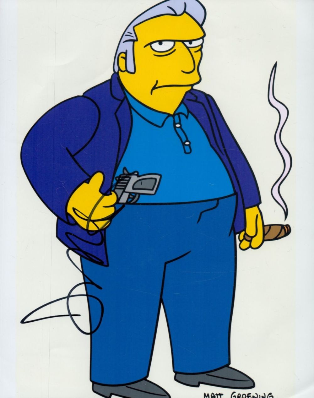 Lot 691: Joe Mantegna signed Simpsons 10x8 inch animated colour...