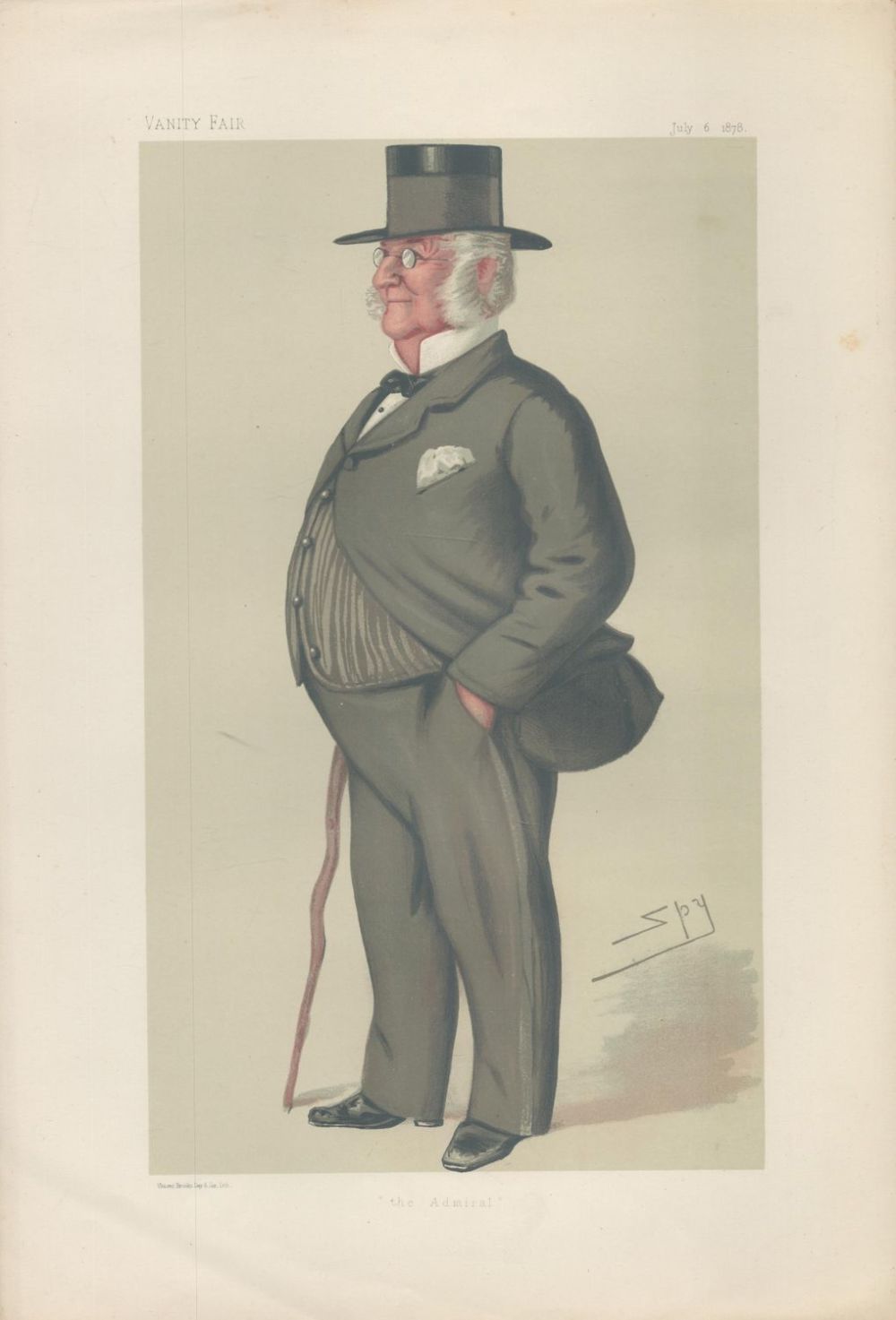 Lot 267: Vanity Fair print. Titled The Admiral. Subject Sir...