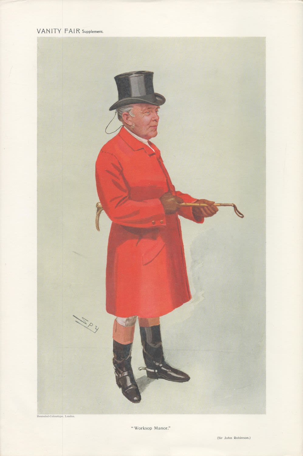 Lot 281: Vanity Fair print. Titled Worksop Manor. Subject Sir...