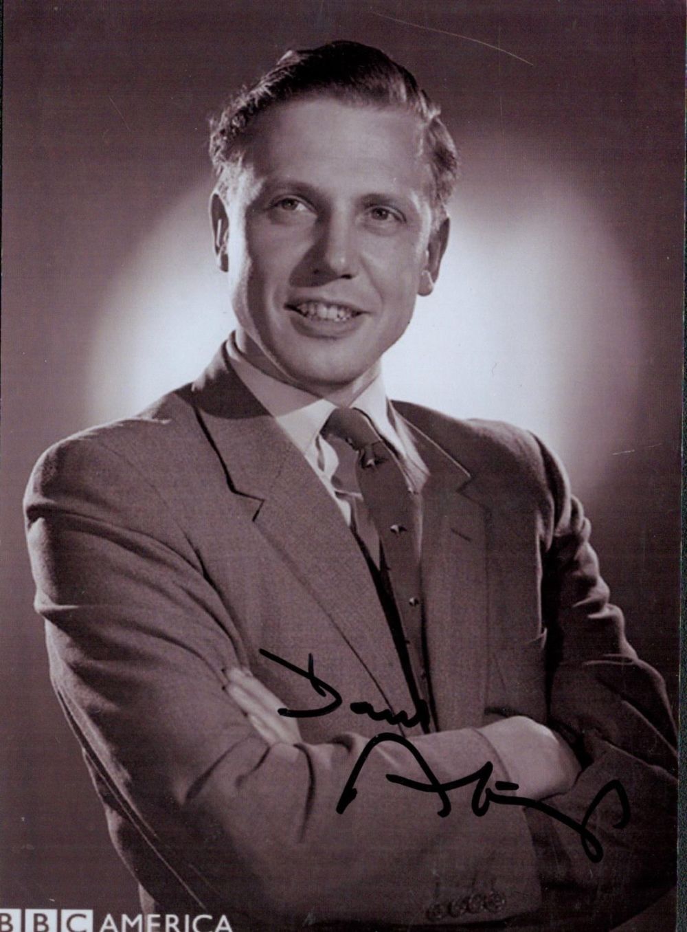 Lot 282: Sir David Attenborough signed 7x5inch sepia photo. British...