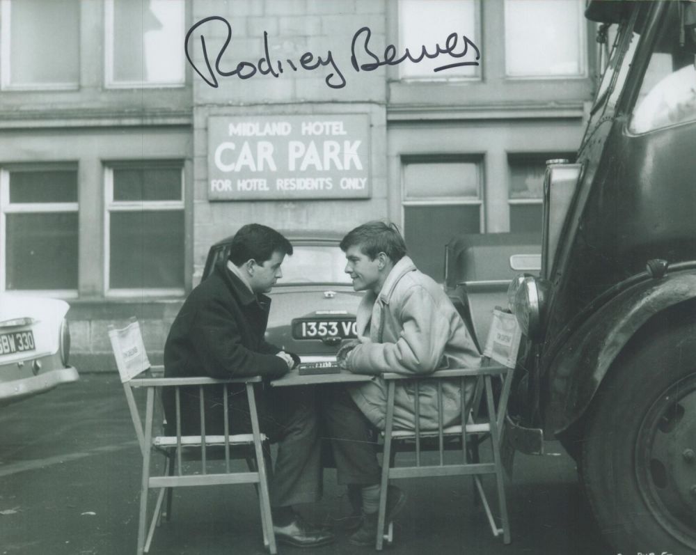 Lot 350: Rodney Bewes signed 10x8 inch Billy Liar black...