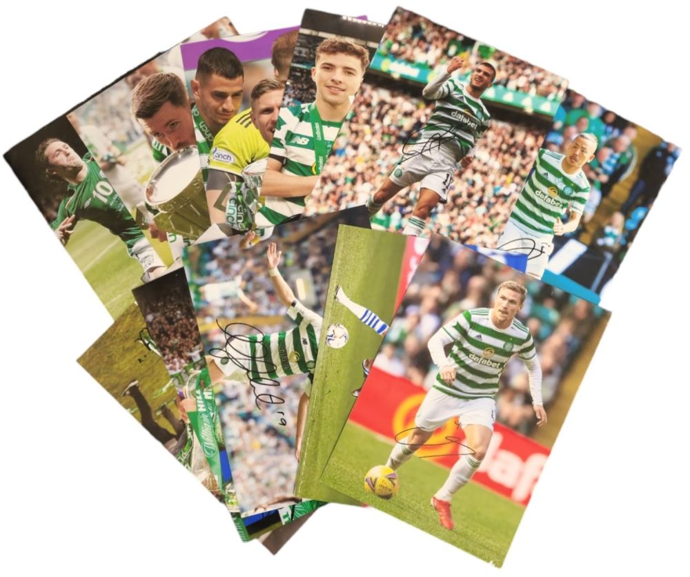 Lot 51: Football collection of 11 signed 12x8 inch colour...