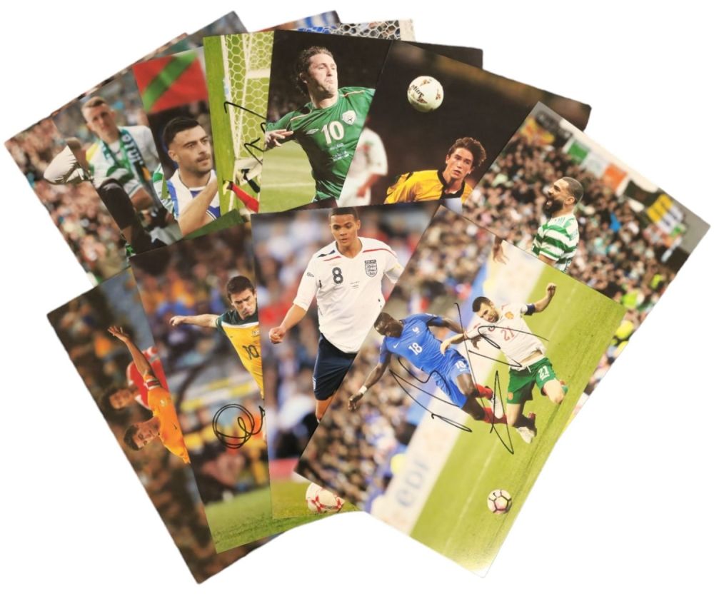 Lot 52: Football collection of 11 signed 12x8 inch colour...