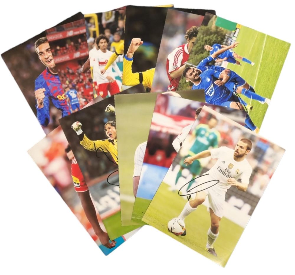 Lot 54: Football collection of 11 signed 12x8 inch colour...