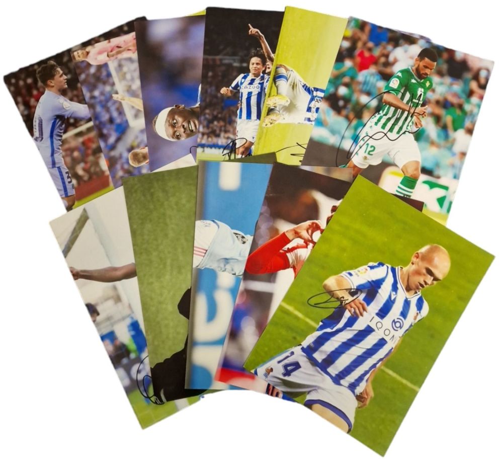 Lot 55: Football collection of 11 signed 12x8 inch colour...