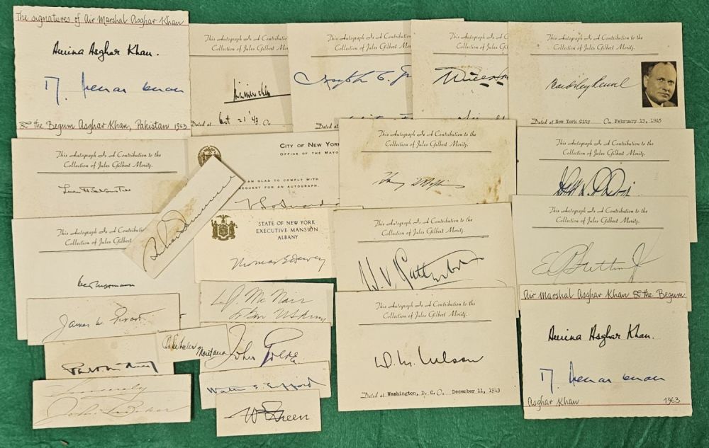 Lot 68: Military 24 x various sizes signed white cards...