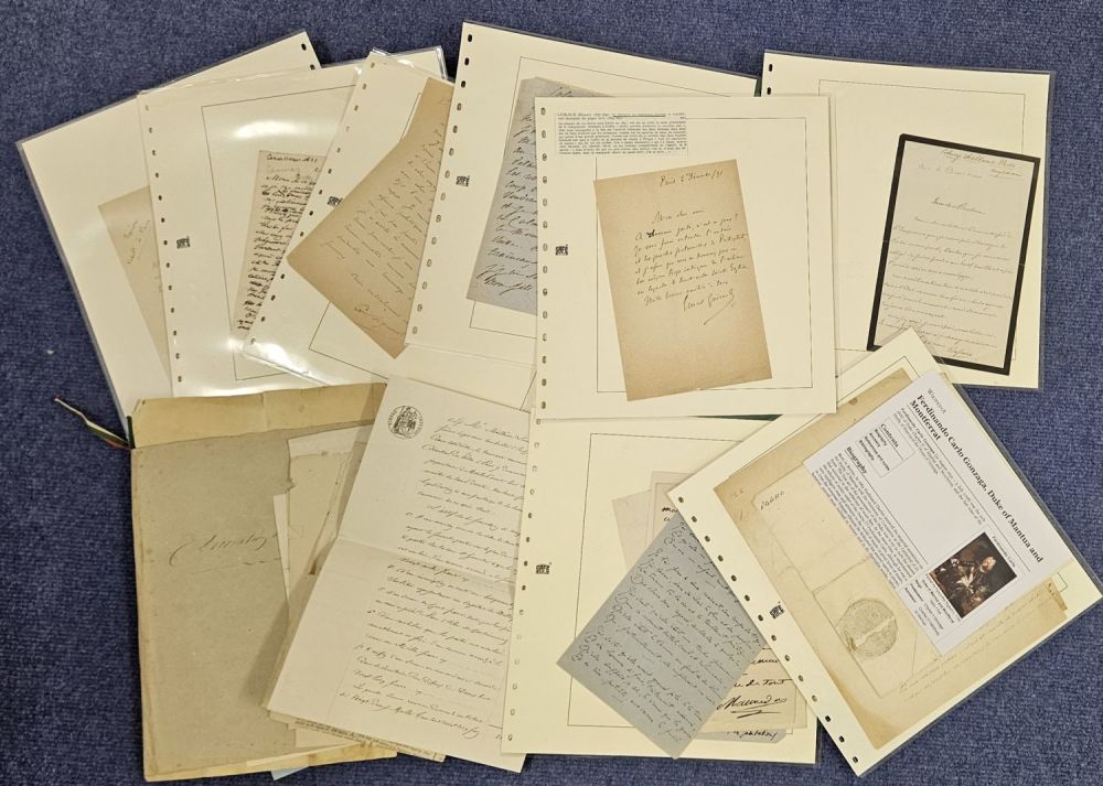 Lot 73: Vintage historic Letters Approx. 25. Ferdinando Carlo Gonzaga...