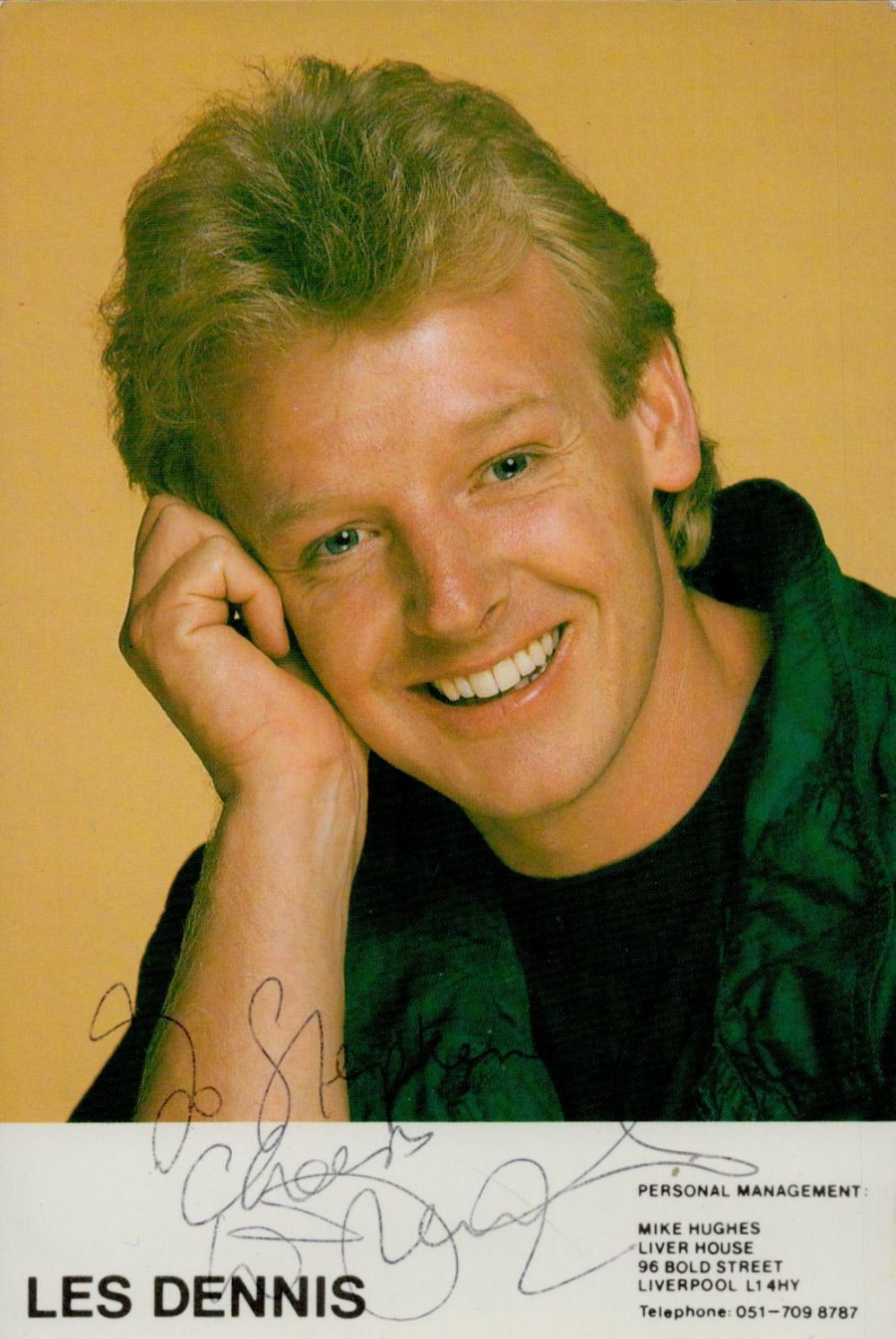 Lot 80: Les Dennis signed Promo. Colour photo 6x4 Inch....