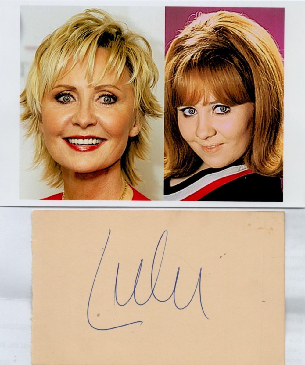 Lot 89: Lulu signed Autograph page 5x3 Inch plus Colour...