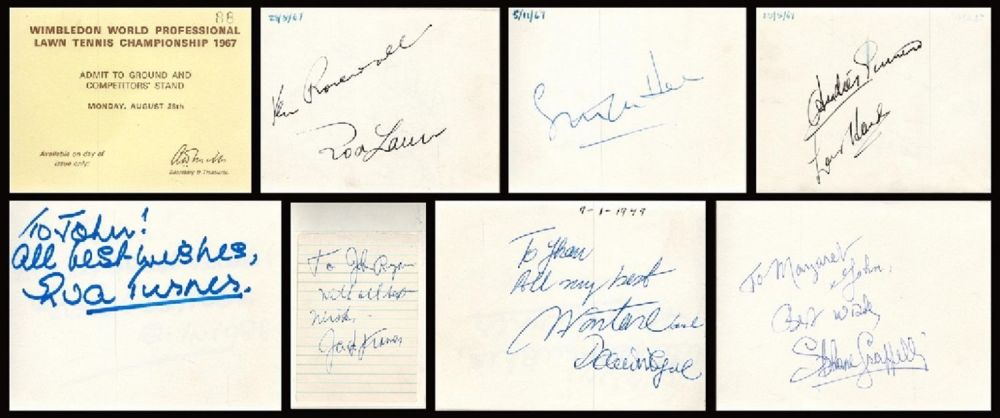 Lot 96: Tennis. Vintage Autograph Book With 10 Great Signatures...