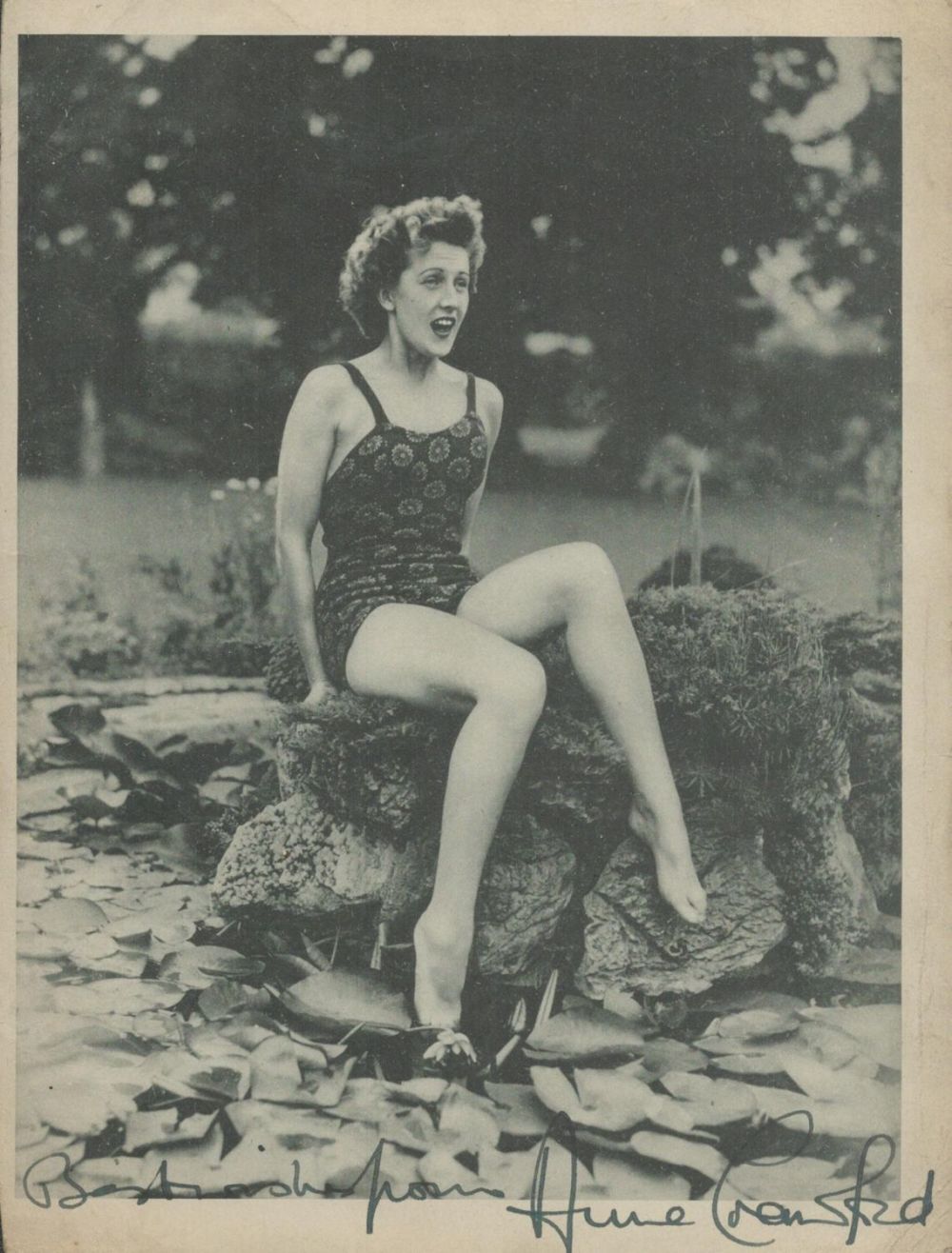 Lot 102: Anne Crawford Signed 7 x 5 inch Vintage...
