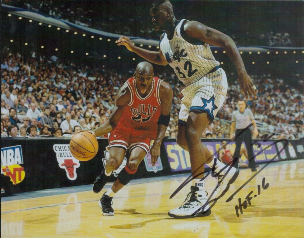 Lot 113: Shaquille O'Neal signed 10x8 inch colour photo. Good...
