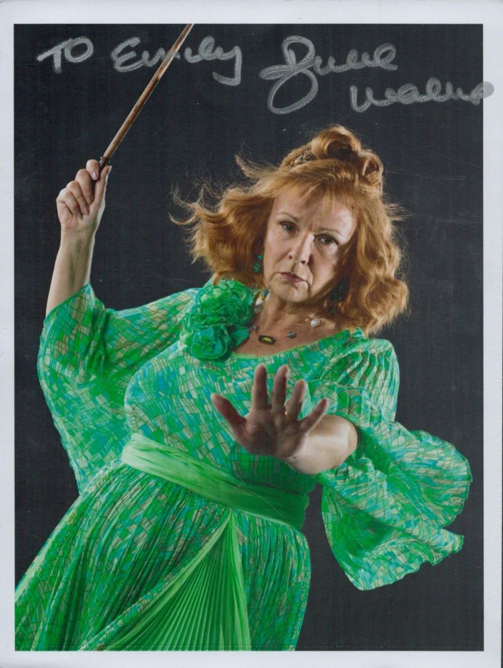 Lot 117: Julie Walters signed Harry Potter 8x6 inch colour...