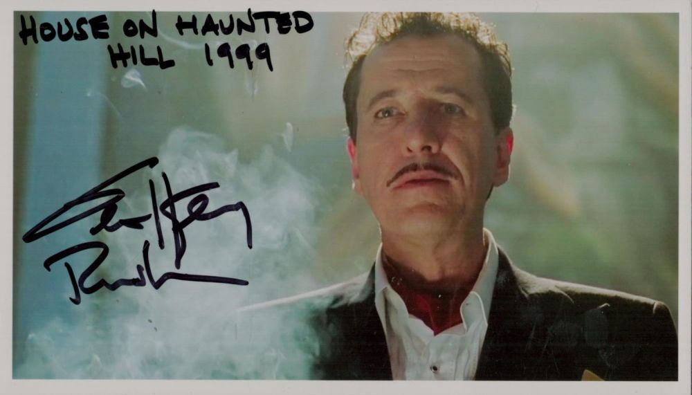 Lot 127: Geoffrey Rush signed 7x4 inch ""Haunted Hill"" colour...
