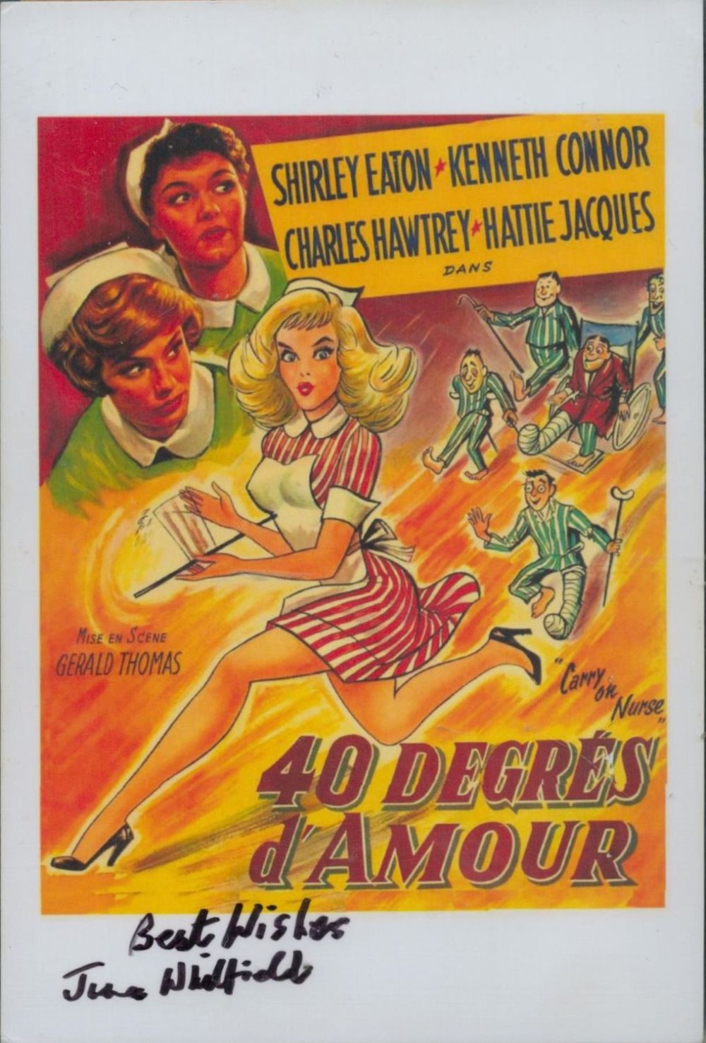 Lot 130: June Whitfield signed 6x4 inch post card promo...