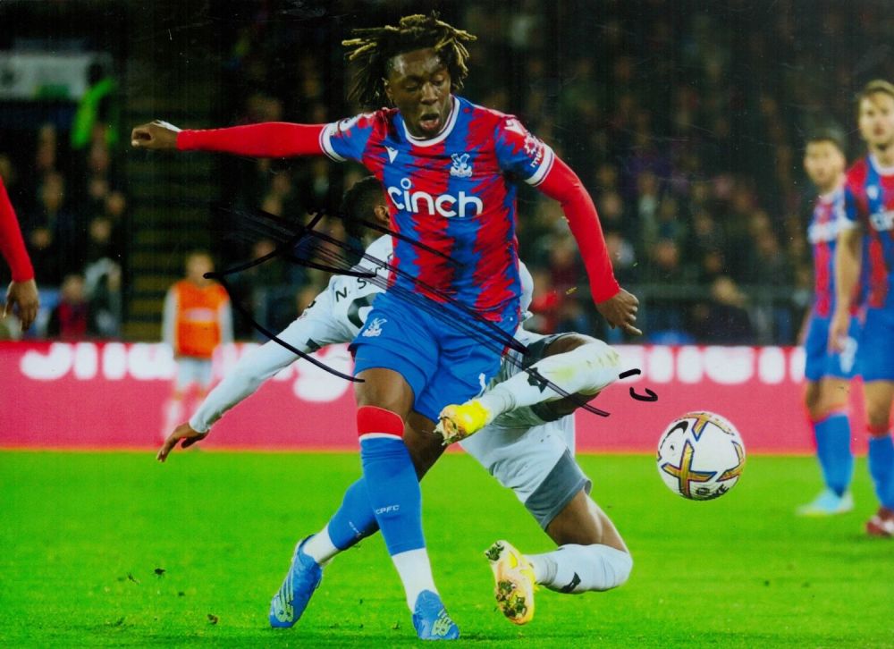 Lot 132: Eberechi Eze signed Crystal Palace 12x8 inch colour...