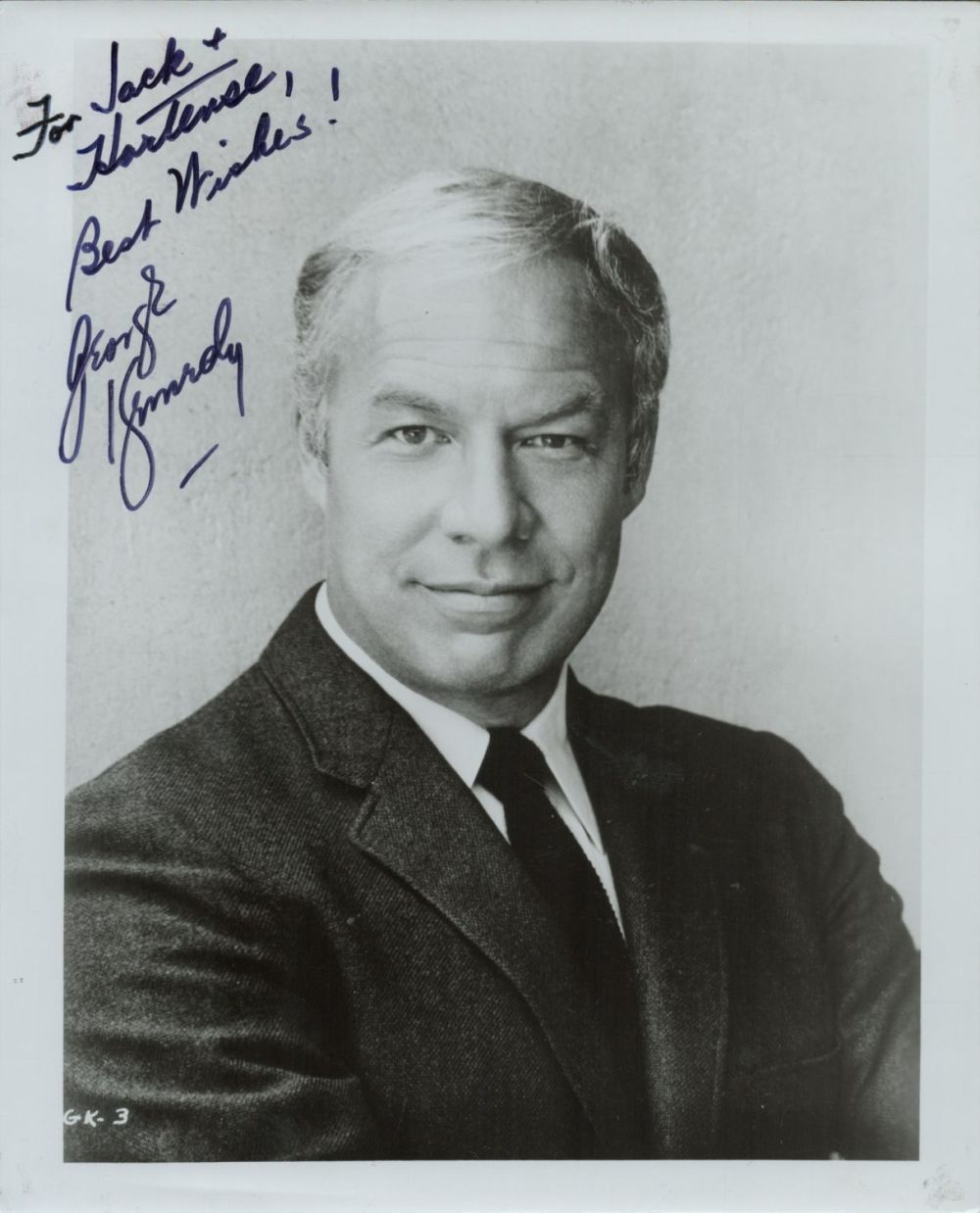 Lot 138: George Kennedy signed 10x8 inch black and white...