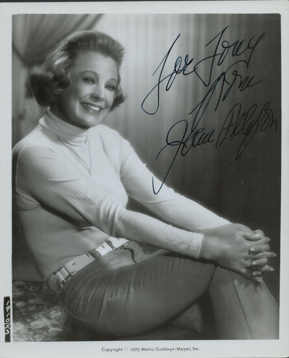 Lot 141: June Allyson signed 10x8 inch black and white...