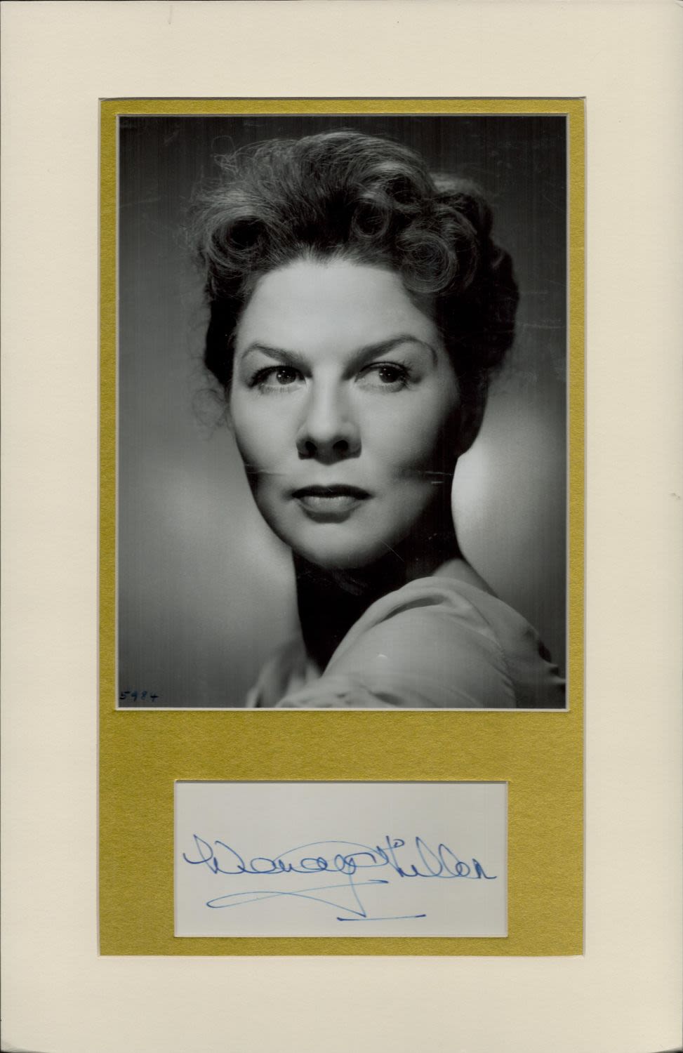 Lot 168: Wendy Hiller 1912-2003 Actress Signed Card With Mounted...