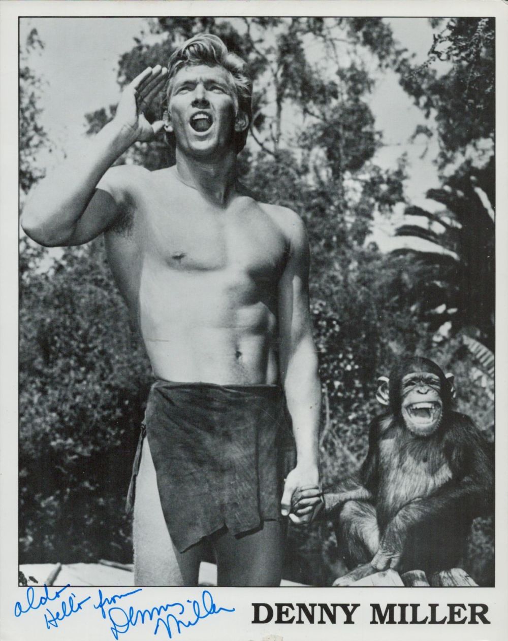 Lot 173: Denny Miller 1934-2014 Actor Signed Tarzan 8x10 Photo....