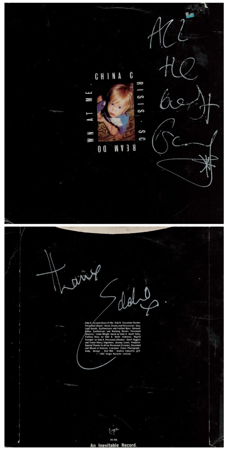 Lot 188: China Crisis Signed 'Scream Down At Me' 1982...