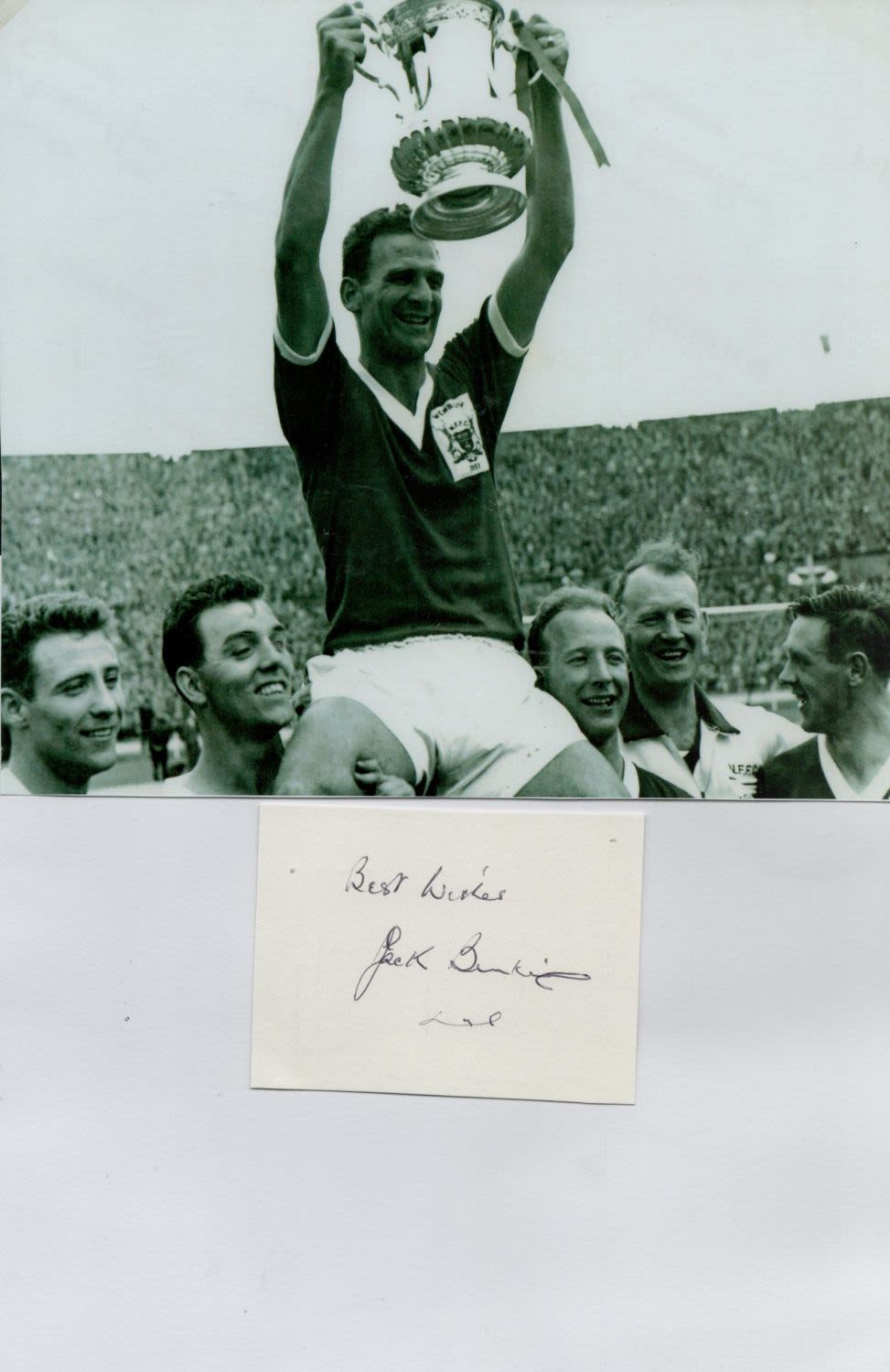 Lot 192: Jack Burkitt 1926-2003 Signed Card With Nottingham Forest...