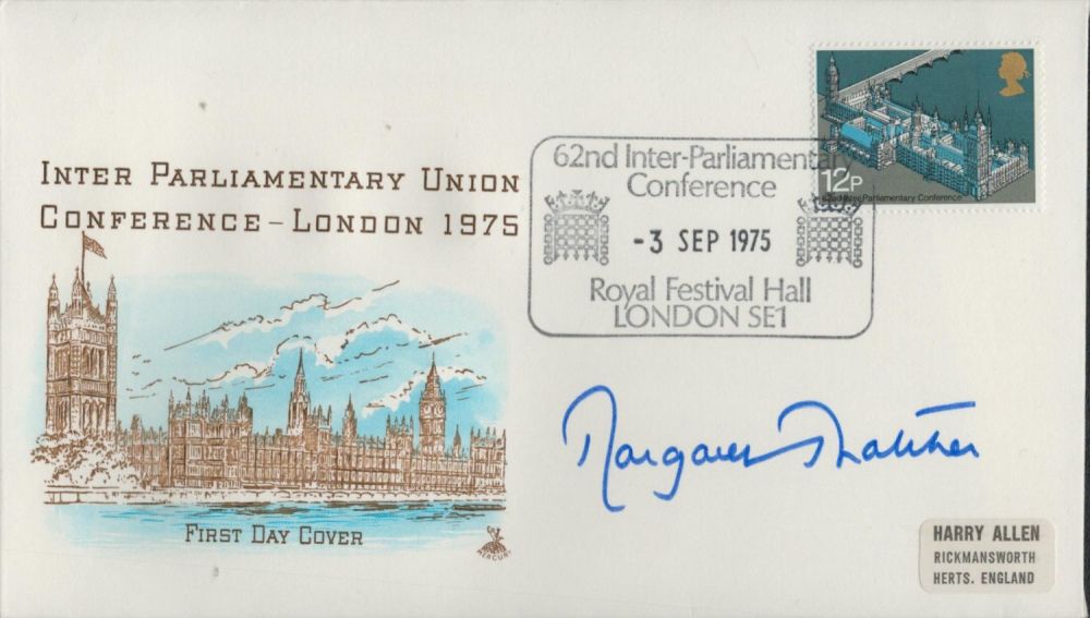 Lot 237: Margaret Thatcher signed Inter Parliamentary Union Conference -...