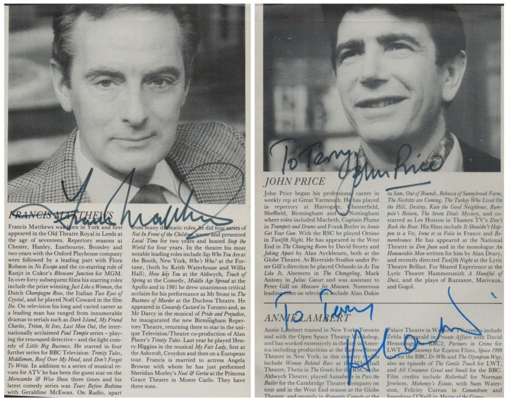 Lot 246: Francis Matthews, John Price and Annie Ambert multi...