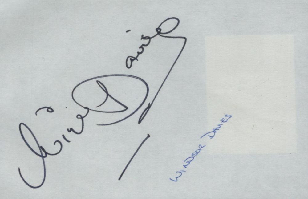 Lot 247: Windsor Davies signed 6x4 white album page. Good...