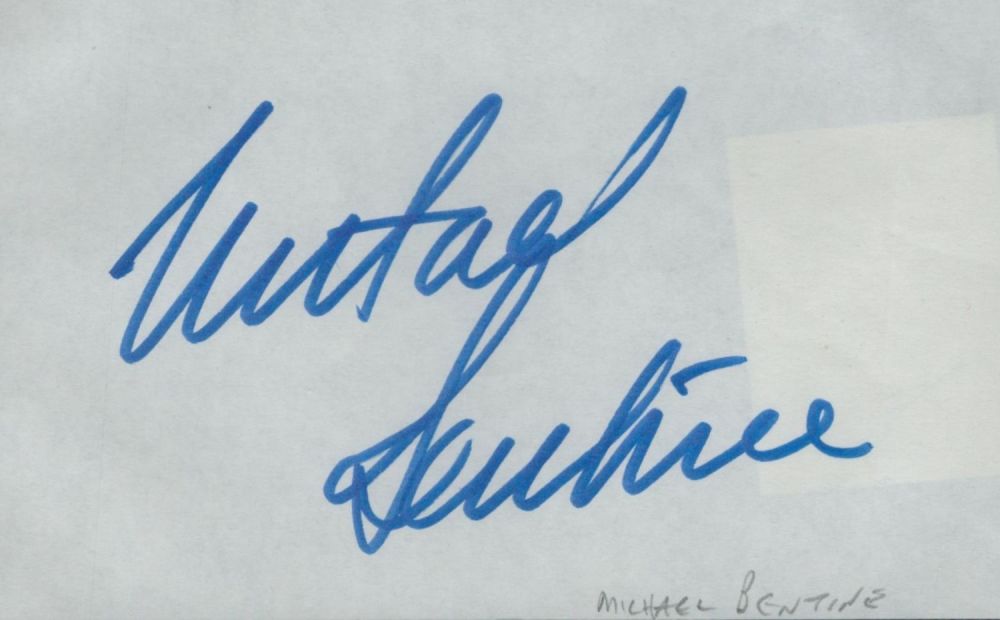 Lot 249: Michael Bentine signed 6x4 white album page. Good...
