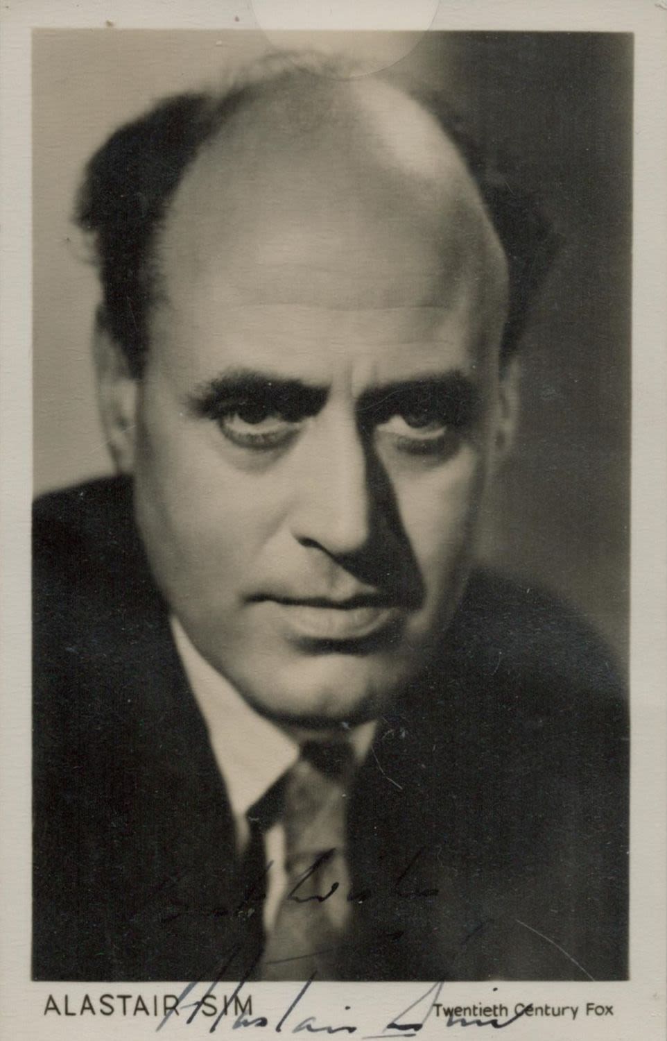 Lot 250: Alastair Sim signed vintage 6x4 black and white...