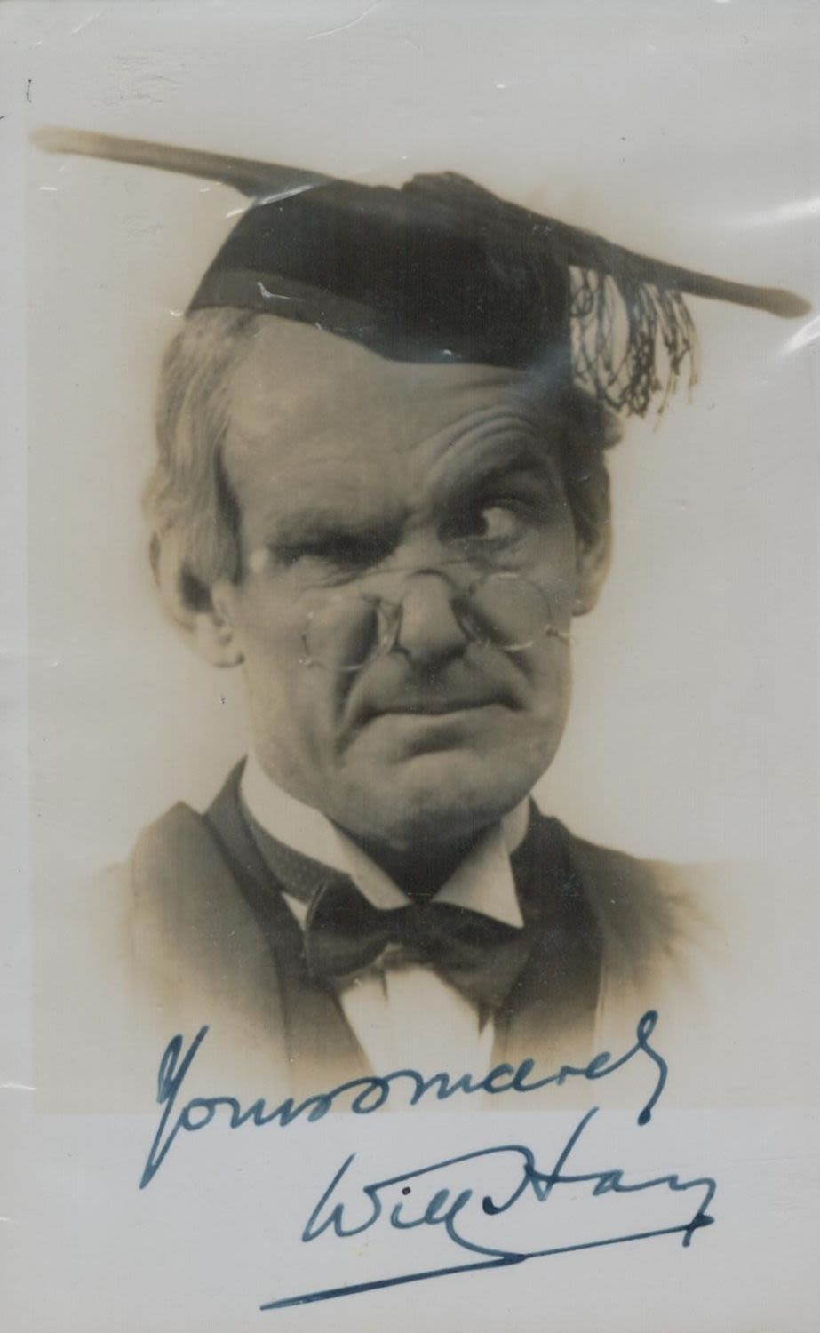 Lot 255: Will Hay signed 6x4 photo postcard. Good condition....