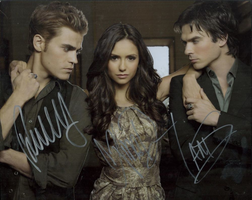 Lot 267: Paul Wesley, Nina Dobrev and Ian Somerholder multi...