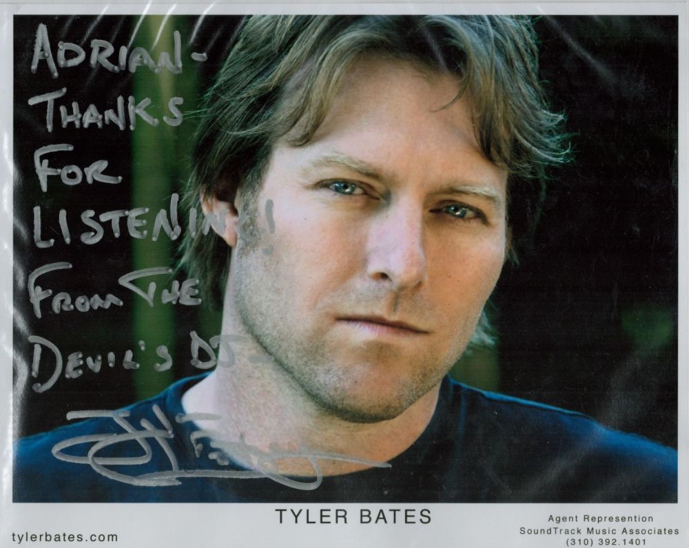 Lot 277: Tyler Bates signed 10x8 colour photo. Good condition....