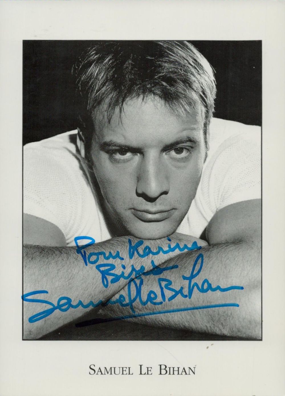 Lot 279: Samuel Le Bihan signed 7x5 black and white...
