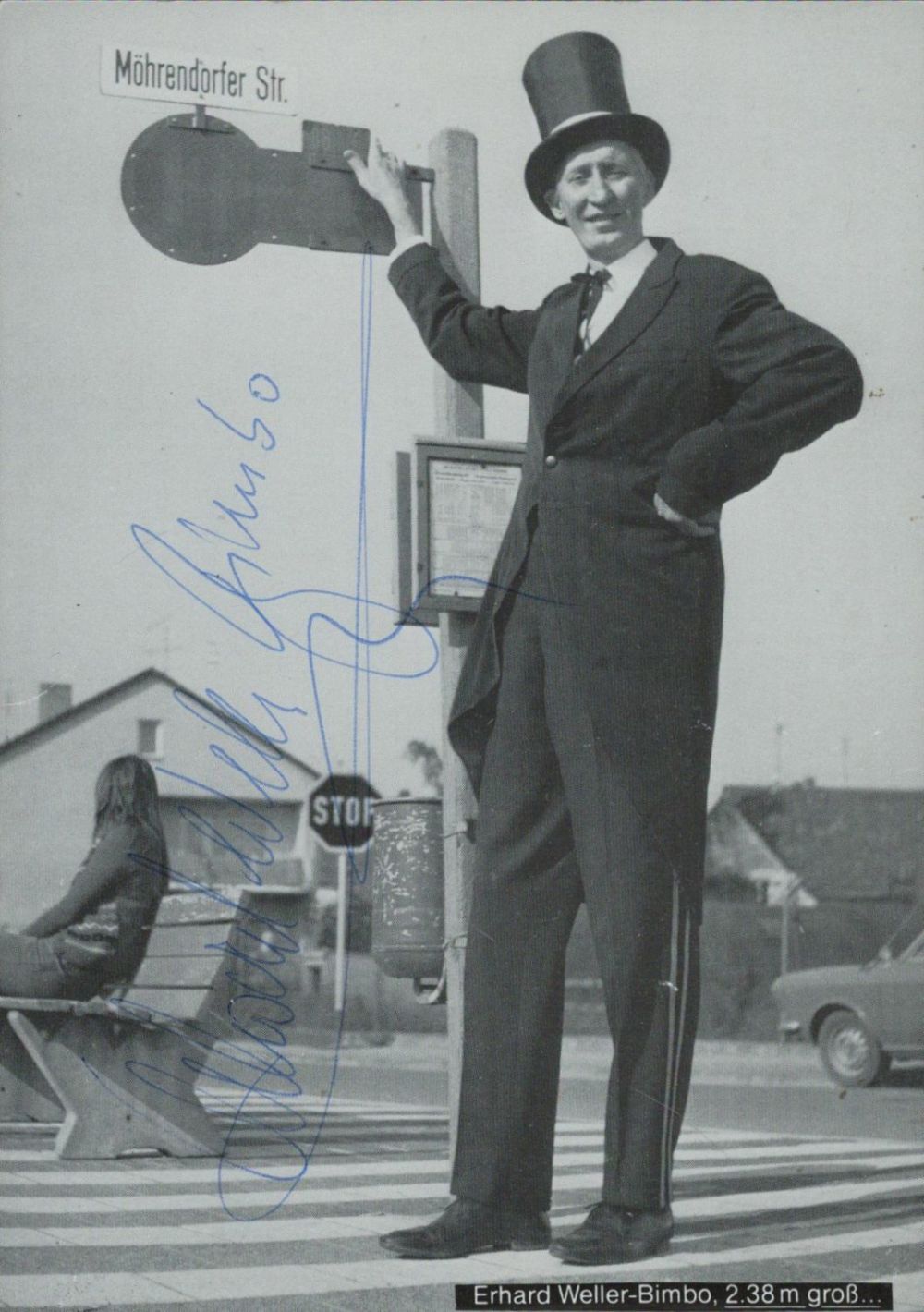 Lot 296: Erhard Weller-Bimbo signed 6x4 black and white photo....