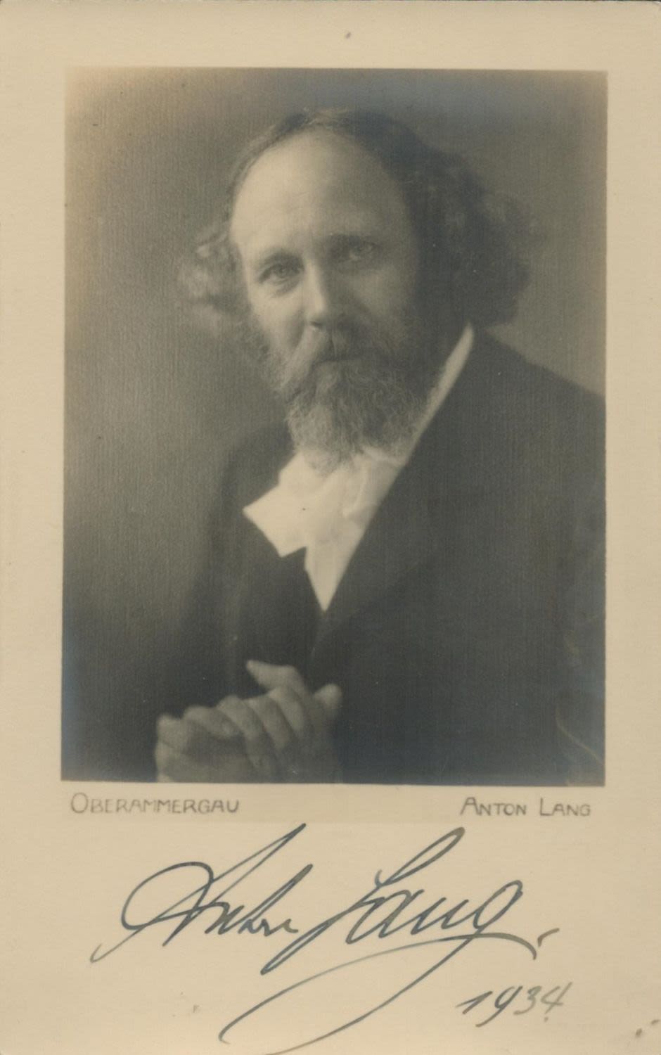 Lot 299: Anton Lang signed 6x4 vintage black and white...
