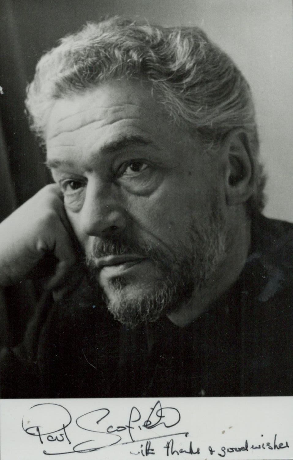 Lot 302: Paul Scofield signed Black & White Photo. 5.5x3.5...