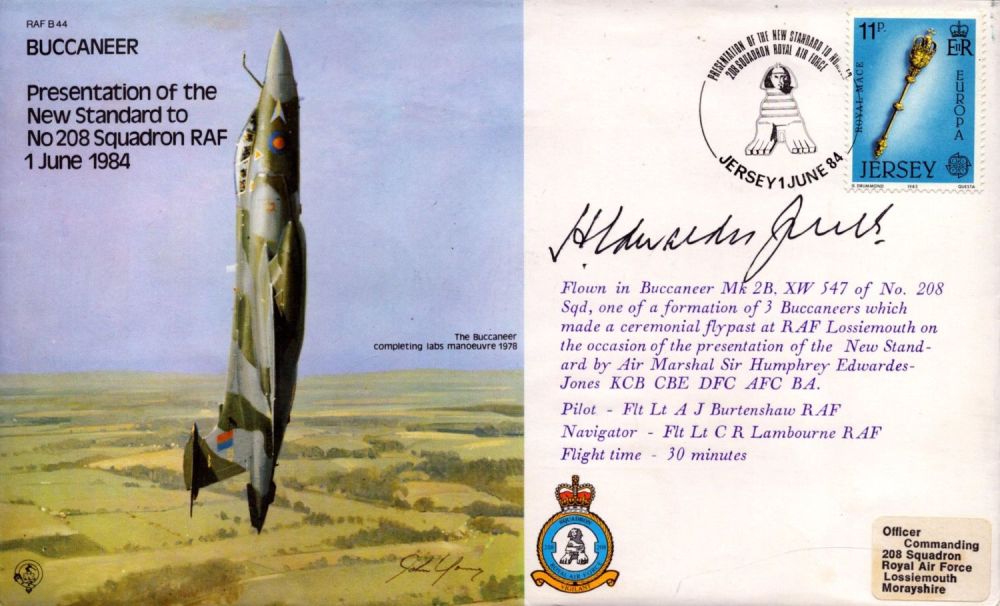 Lot 342: WWII Flown FDC signed by Air Marshal Sir...