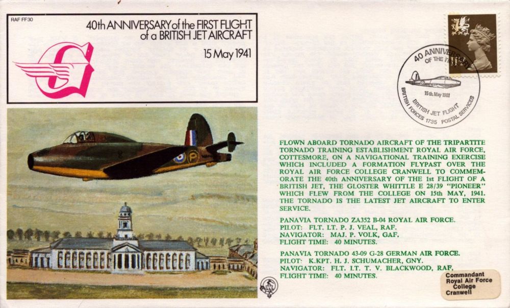 Lot 360: Aviation Flown FDC for the 40th Anniversary of...
