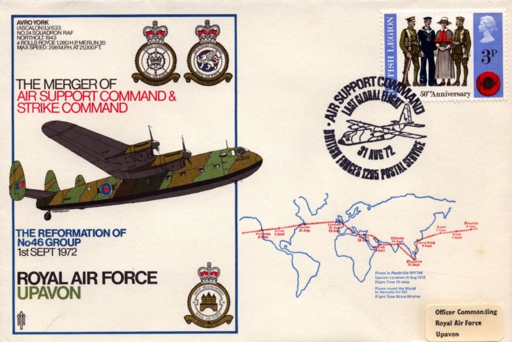 Lot 361: Aviation Flown FDC The Merger of Air Support...
