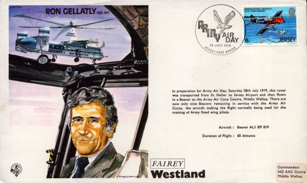 Lot 374: Aviation Flown FDC of Ron Gellatly OBE. Date...