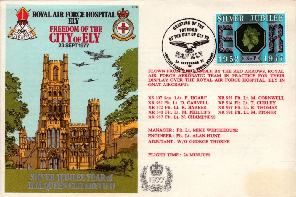 Lot 376: Aviation Flown FDC RAF Hospital Ely Freedom of...