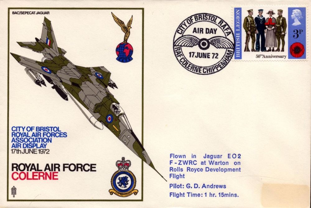 Lot 381: Aviation Flown FDC City of Bristol Royal Air...