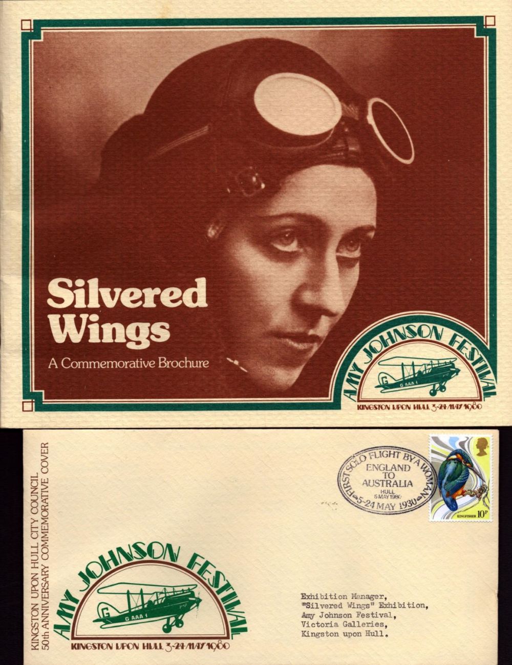 Lot 387: SILVERED WINGS Amy Johnson Festival Hull 1980 Brochure...