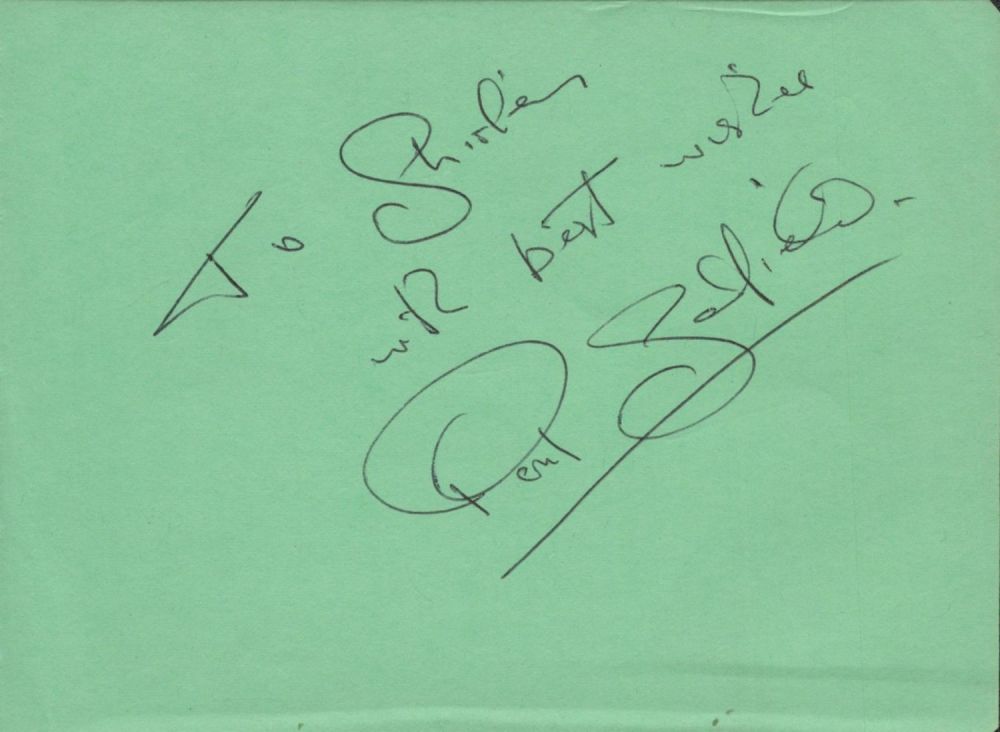 Lot 414: Paul Schofield signed Autograph page 5.5x4 Inch. Good...