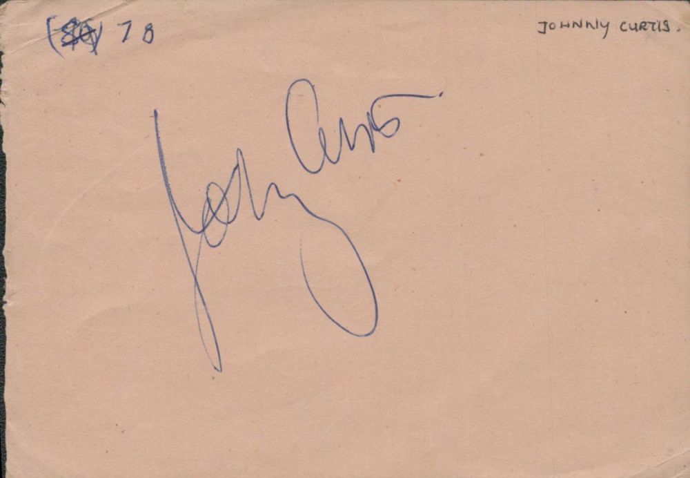 Lot 428: Johnny Curtis signed plus Denny Piercy signed on...