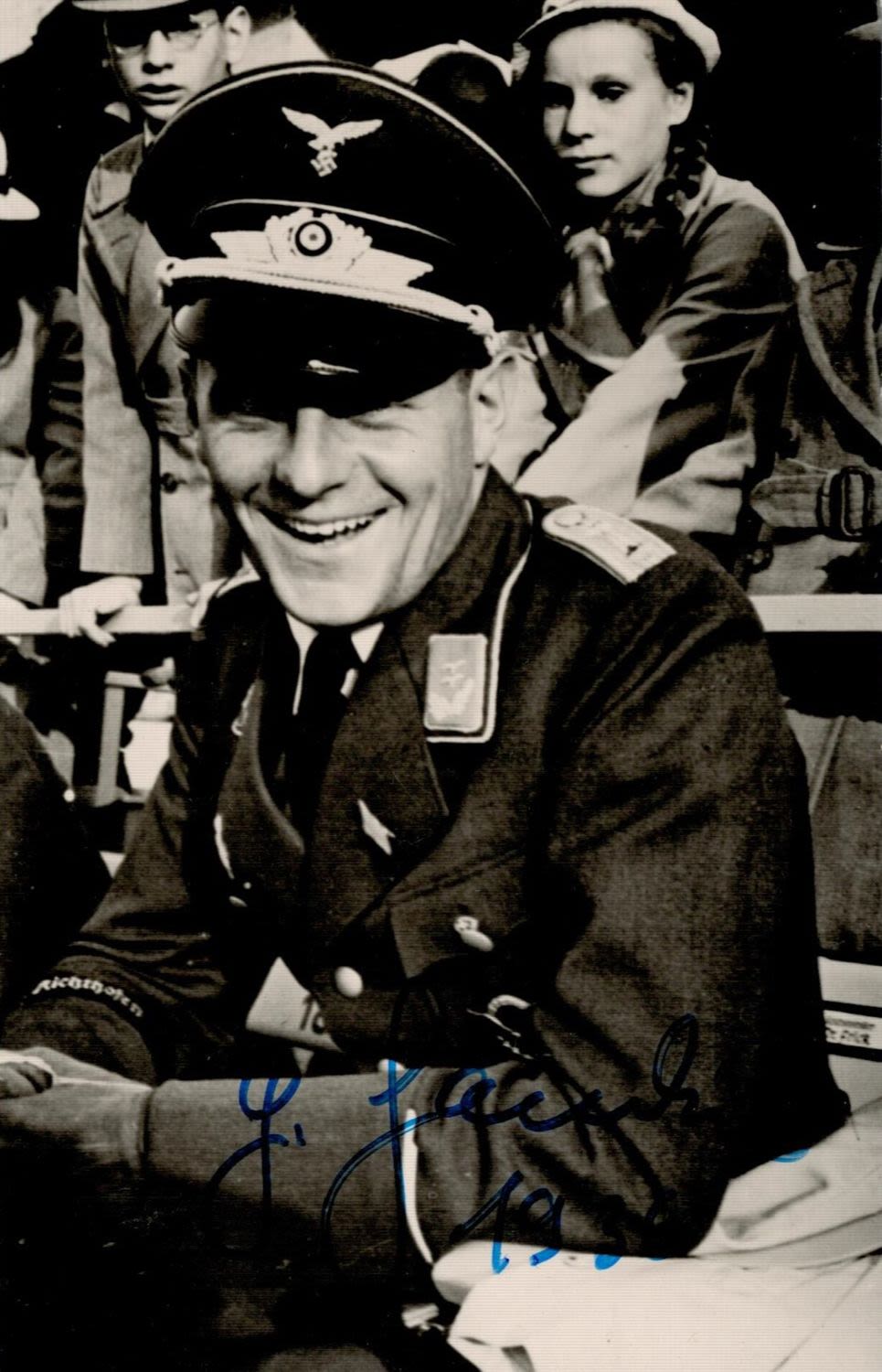 Lot 454: Lieutenant Colonel Gotthard Handrick signed 6x4 black and...
